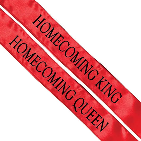 Anderson's Satin Sash Sets, King & Queen, 72 Inch x 3 Inch - 2 Pieces, Homecoming Court & Royalty Sashes