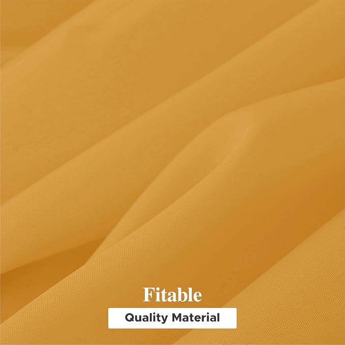 Fitable 6 Pack Gold Rectangle Table Clothes - 70 x 120 Inch - Wrinkle and Stain Resistant Fabric Tablecloths, Washable Polyester Table Covers for Wedding, Party, Banquet, Formal Events