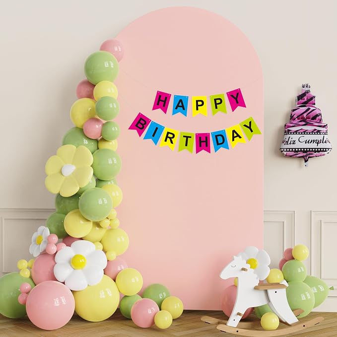 Putros Arch Backdrop Stand and Cover Set, 7.2ft, Gold Arch Stand with Pale Pink Cover, Metal Arched Background Frame for Wedding, Birthday Party, Baby Shower, Photography Decoration