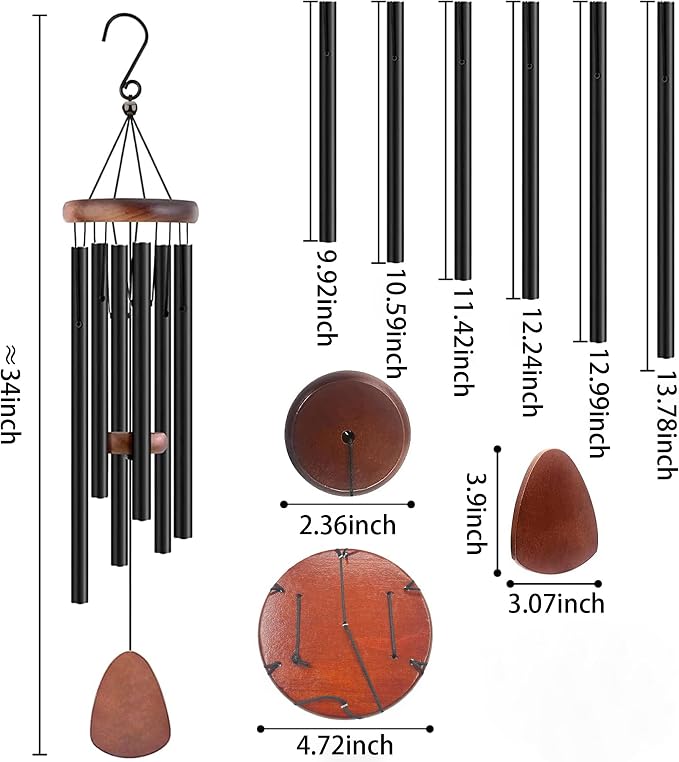 50th Anniversary Wedding Wind Chime, Happy 50th Anniversary Romantic Gifts for Couple, Parents, Wife, Husband, Friends, Golden Anniversary Keepsake Gifts Ideas