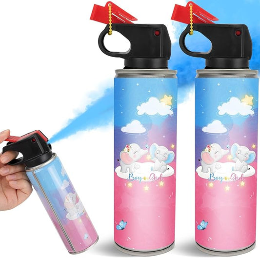 QIYVLOS Gender Reveal Smoke Bombs, Biodegradable Confetti, Boy or Girl Baby Shower Party Supplies (2 Blue)