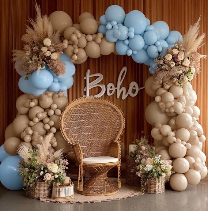 Nude Beige Balloon Double Stuffed Tan Brown Balloons Garland Different Sizes Latex Apricot Balloons Arch Kit for Neutral Baby Shower Jungle Theme Woodland Teddy Bear Birthday Boho Party Decorations