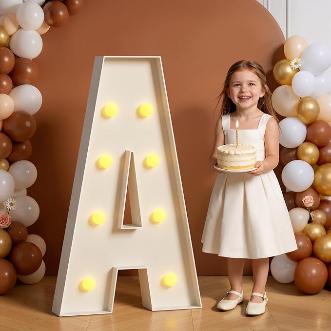 Marquee Letters 3 Feet Tall 3FT Large Light Up Letters A for Wedding Will You Marry Me Sign Happy Birthday Engagement Party Decorations Big Letterboard A
