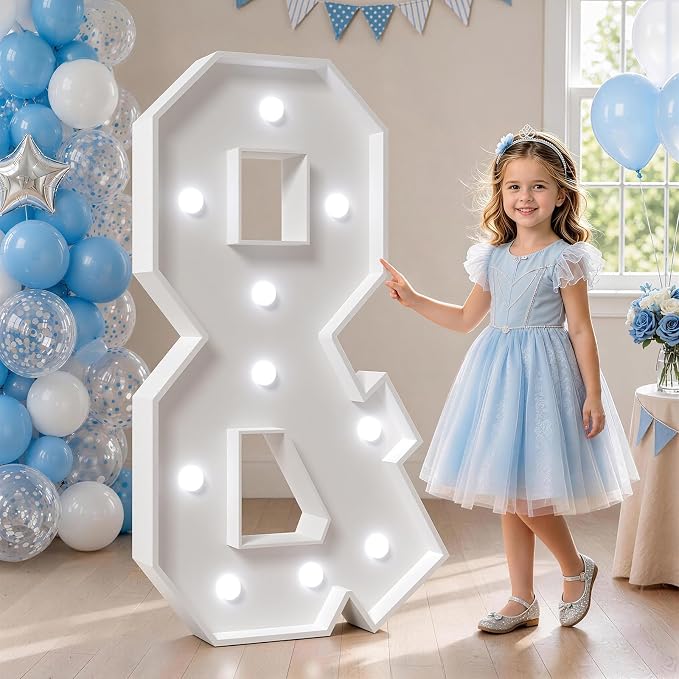 4FT Marquee Letters, Cool Light Up Letters & for Birthday Anniversary Party Decorations, Big Signs for Wedding Decor (DIY Kit)