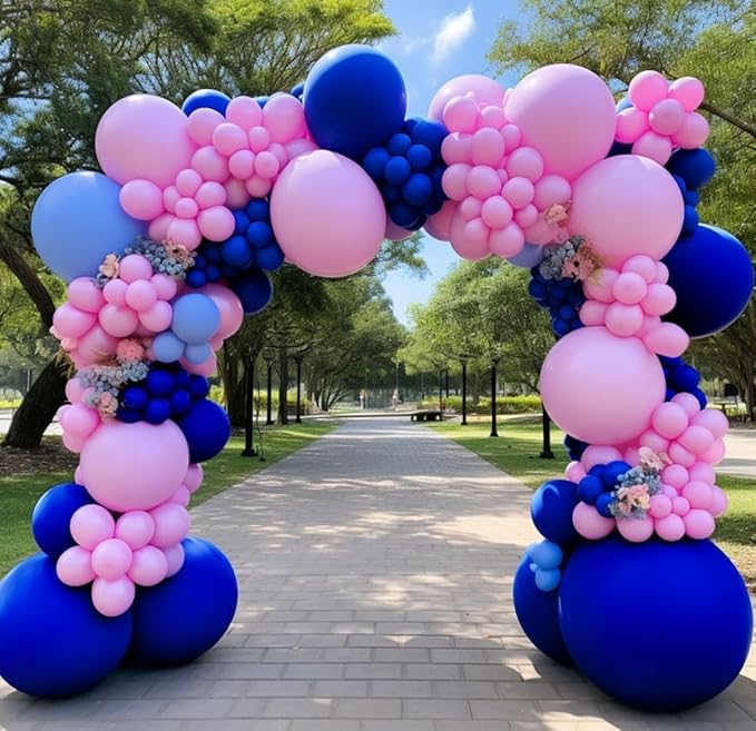 Royal Blue Latex Balloons Different Sizes Double Stuffed Dark Navy Blue Balloon Garland Arch Kit for Graduation Birthday Baby Shower Wedding Independence Memorial Day Party Decorations