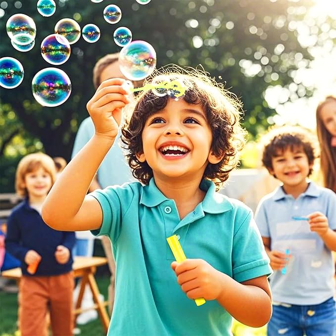 300Pcs Mini Bubble Wands, Assortment Party Favors Toys for Kids Child, 10-Color Wands Summer Beach Pool Toys, Christmas Celebrations, Thanksgiving New Year, Themed Birthdays, Weddings