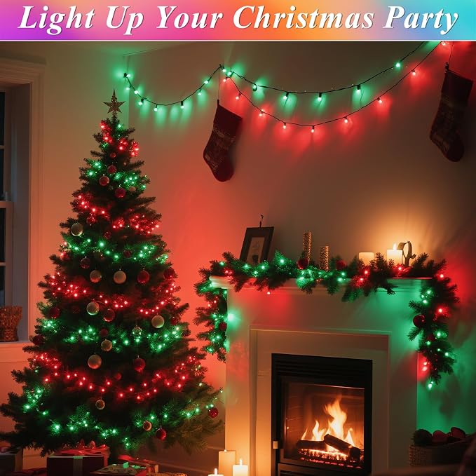 164FT Christmas Lights Outdoor, 35 Colors Changing 500 LED Halloween String Lights Green Wire Remote Timer, Waterproof Twinkle Light for Indoor Outdoor Holiday Party Xmas Tree Wedding Decor