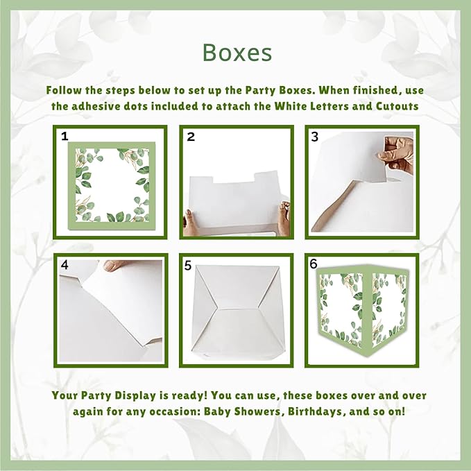 258 PC Sage Green Baby Shower Decorations, Gender Neutral Mint Balloons Garland and BABY Boxes, Welcome Baby Banner, Olive Green Baby Shower Decorations for Boy and Girl, Woodland Safari Jungle