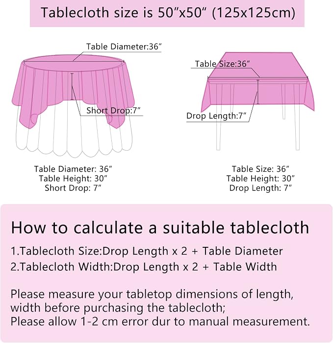 B-COOL Fuchsia Sequin Table Cloth 50x50 Inch Square Sequence Centerpieces Candy Sparkly Table Linens Glitter Tablecloths Wedding Indoor Outdoor Decoration