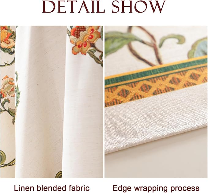 patdrea Vintage French Linen Tablecloth,Rectangular,71"x55"-Santiago C | Beautiful Print Table Cloth for Rectangle Table,Colorful Floral Patterned,for Dining Room Tea Party Thanksgiving