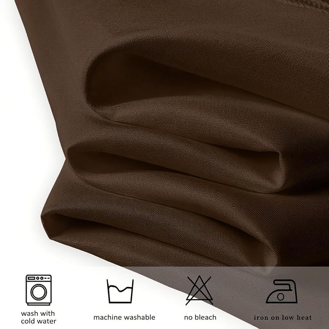 8 Pack Brown Round Tablecloth 120 Inch Round Table Cloth, Wrinkle Resistant and Washable Polyester Fabric Table Cloth Round Table Cover for Dining Wedding Banquet Party