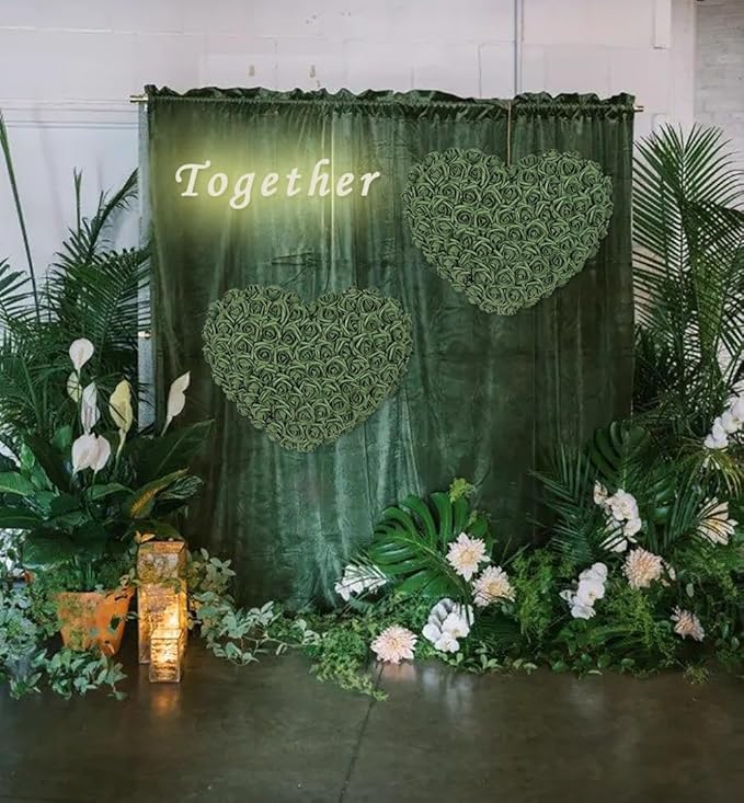 Foam Flowers,200PCS Emerald Green Roses 1.97in Fake Roses Artificial Roses Flowers for Craft DIY Wedding Party Home Decoration(Green)