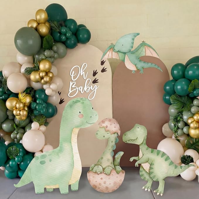 4 Pcs Large Hatching Soon Baby Shower Decoration Dinosaur Baby Shower Decorations Dino Birthday Party Decor Cartoon Dinosaur Cutouts Cardboard Standup Centerpiece Phot Booth Props
