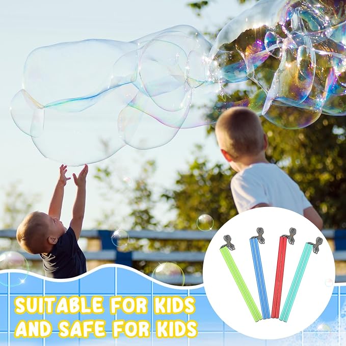 Meooeck Giant Bubble Wands Big Bubble Maker for Outdoor Bubble Toys for Adults Boys Girls Birthday Party Favors Lawn Park Beach Summer Birthday Party Favors Outdoor Activities(16 Pcs)