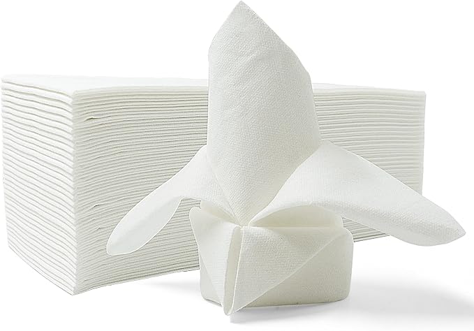 200 Pack Gzfunteng Linen-Like napkins disposable Red and White, 12" × 17" Paper Napkins, Durable and Absorbent Guest Hand Towels for Bathroom, Kitchen, Powder Room or Event