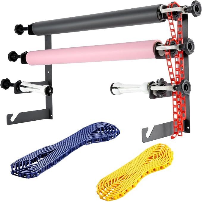 NEEWER Photography 4 Roller Wall Mounting Manual Background Support System with 2 x Four Fold Hook, 8 x Expand Bar, 4 x Chain, Load Capacity per Roller: 22lb/10kg