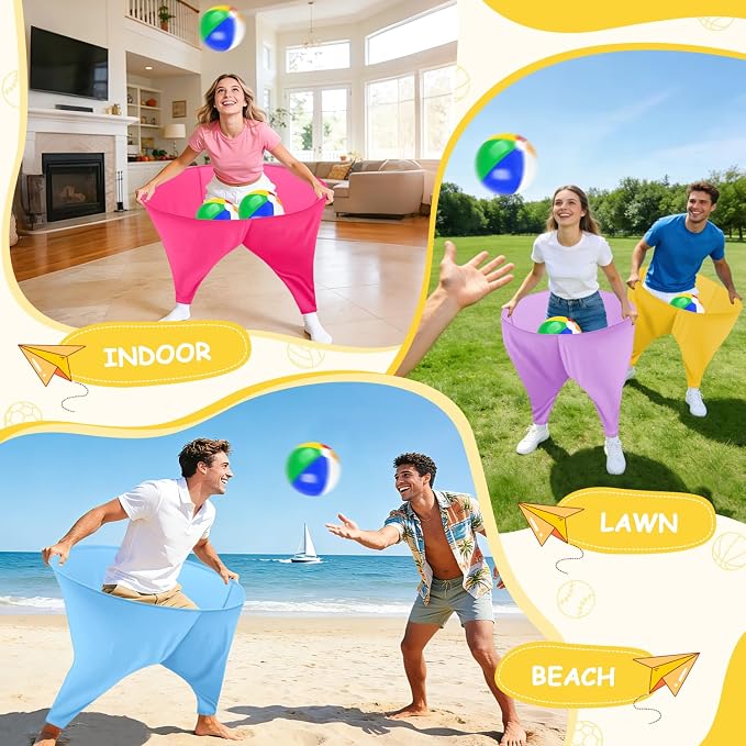 Granny Pants Yard Game Giant Granny Pants Outdoor Game Includes Bouncy Balls & Air Pumps Hilarious Outdoor Games for Adults and Family Backyard Gatherings Beach Games Team-Building Activities