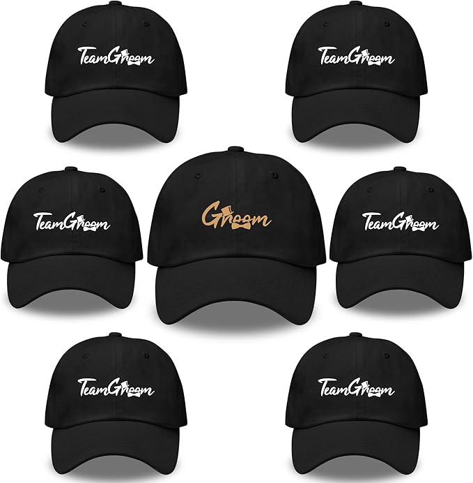 LADY&HOME Bachelor/Bachelorette Party Baseball Hats Set, Embroidered Adjustable Cotton Truck Caps