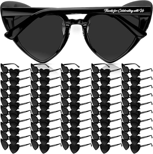 Vabean Wedding Heart Sunglasses Bulk Wedding Gifts Bachelorette Bridal Party Favors for Guests Reception