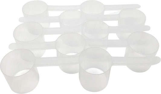 1/2 Cup (4 Oz. | 118.4 mL) Long Handle Scoop for Measuring Coffee, Pet Food, Grains, Protein, Spices and Other Dry Goods (Pack of 10)