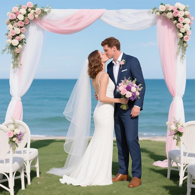 8 FT x 8 FT Square Backdrop Stand Square Arch Wedding Arches Adjustable Pipe for Ceremony Wedding Party Birthday Baby Shower Anniversary Arbor Balloon Decoration（Gold）