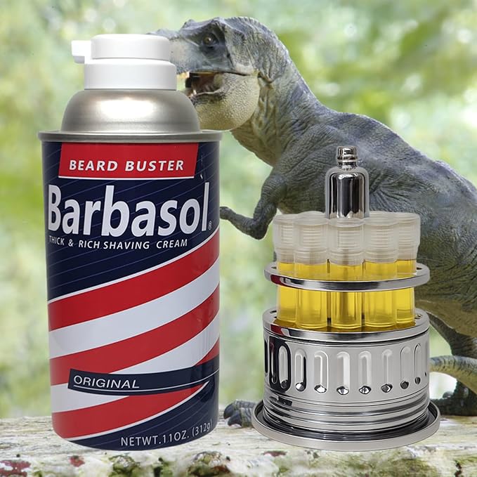 Dinosaur DNA Can Freezer Jar Canister with Rack and Test Tube Dinasaur DNA Props Cryo for Dinosaur Fans and Movie Collectors for Party Decoration Birthday Christmas Gift