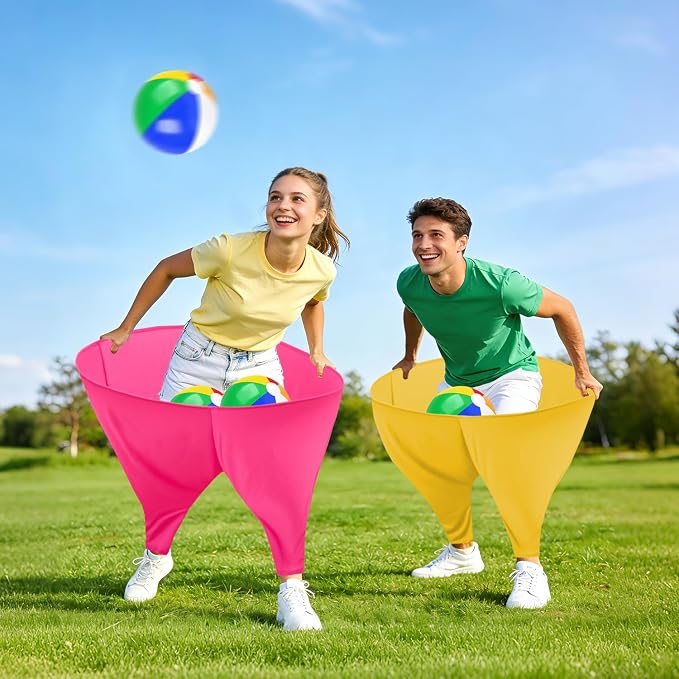 Granny Pants Yard Game Giant Granny Pants Outdoor Game Includes Bouncy Balls & Air Pumps Hilarious Outdoor Games for Adults and Family Backyard Gatherings Beach Games Team-Building Activities