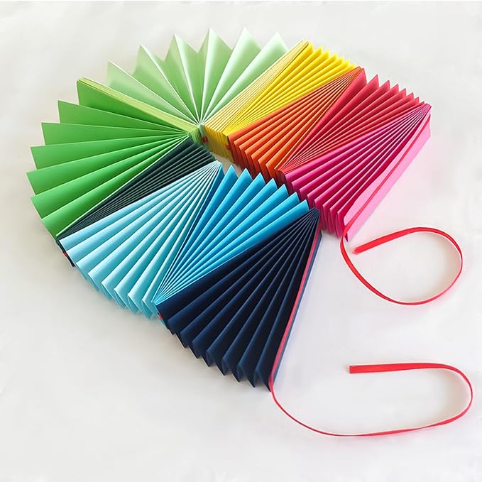 3 Pack Wedding Paper Fans Garland 15.6ft Colorful Background Ceiling Hanging Decorations Set for Birthday Party Supplies 3D Bachelorette Party Decorations (Rainbow)