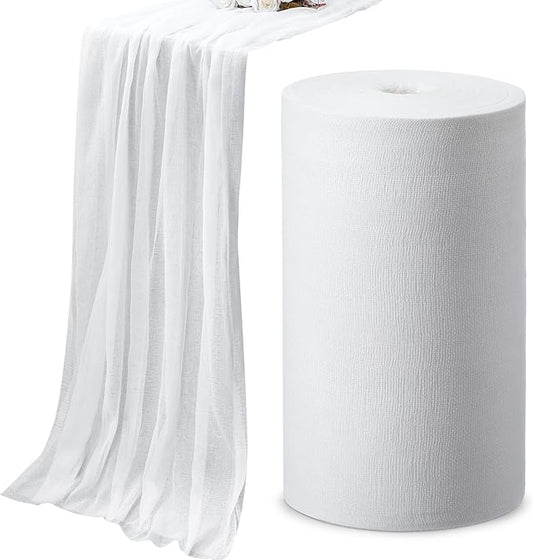 1 Roll Grade 10 Cheese Cloth for Straining 70 Yard 100% Unbleached Cotton Fabric Reusable Cheese Cloth Bulk Cheesecloth Table Runner for Cooking, Wedding Decor, Straining, White