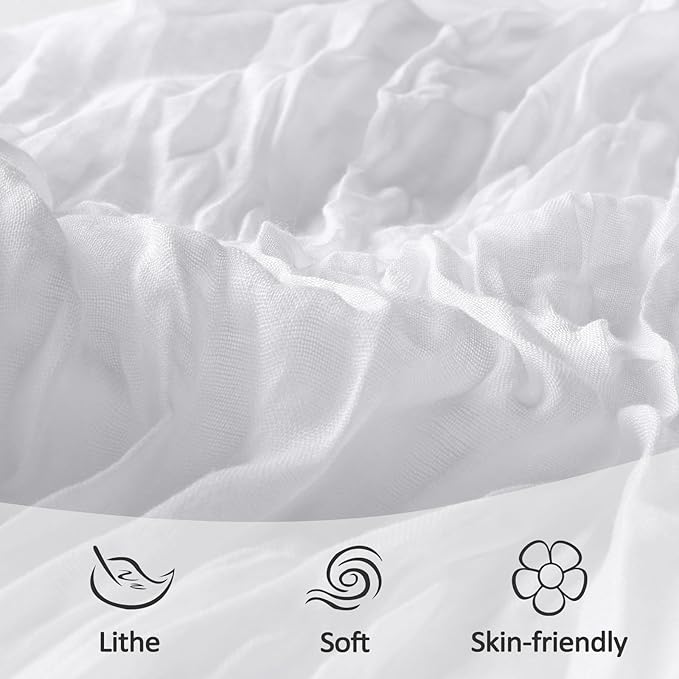 12 Pack White Cheesecloth Table Runner 10Ft Spring Gauze Cheese Cloth Table Runner 35x120 Inch Boho Sheer Rustic Fabric for Party Decor Baby Shower Wedding Holiday Decorations