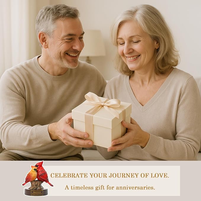 Tian Zhun Happy Anniversary Cardinal Gifts for Him Men Women Couple Boyfriend Wife Wedding Year Anniversary
