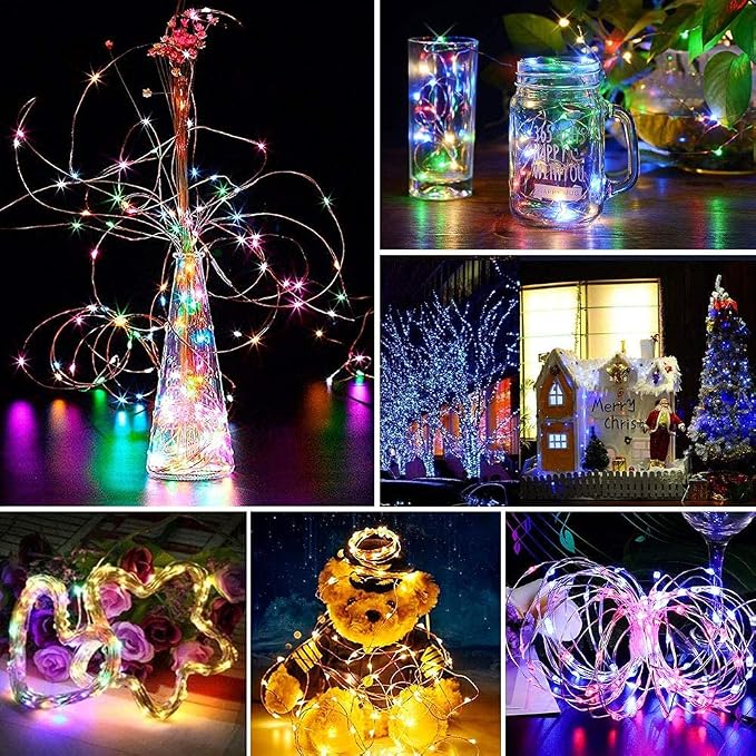 BTF-LIGHTING Chasing Dream Full Color Twinkle Decorative Light 2Pack 16.4ft Total 100LED Addressable WS2812B IC Fairy String DC5V for Kid's Bedroom, Christmas Tree, Party(No Adapter or Controller)