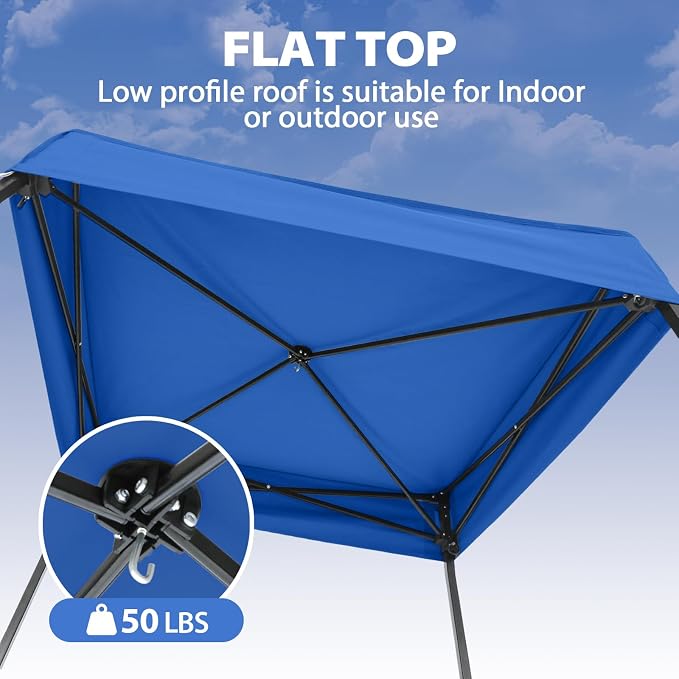 EAGLE PEAK 4x4 Pop Up Changing Tent, Flat Top Changing Room, Blue | Portable, Privacy Tent, Pool Cabana, Dressing Room, Shower & Toilet Use, Opaque Fabric, Instant Setup, Photoshoots, Camping