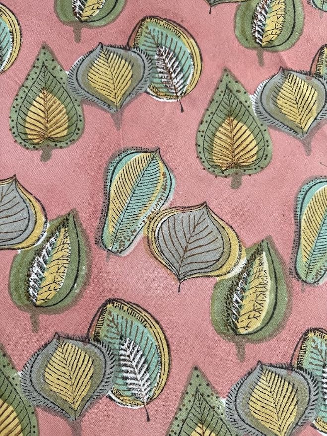 Ridhi Round Tablecloth Hand Block Print 100% Cotton Reusable Salmon Pink 120 Inch Table Cover Decorative Everyday Use for Dining, Home, Party, Wedding, Farmhouse, Party Gift for Spring, Mother's Day