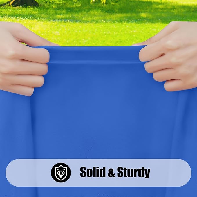 Smiry 6 Pack Rectangle Picnic Table Cloth, Waterproof Elastic Fitted Tablecloths, Washable Polyester Rectangular Patio Table Cover for Camping, Indoor and Outdoor (Blue, 36"x60")