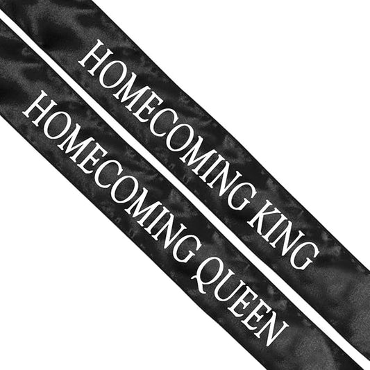 Anderson's Satin Sash Sets, King & Queen, 72 Inch x 3 Inch - 2 Pieces, Homecoming Court & Royalty Sashes