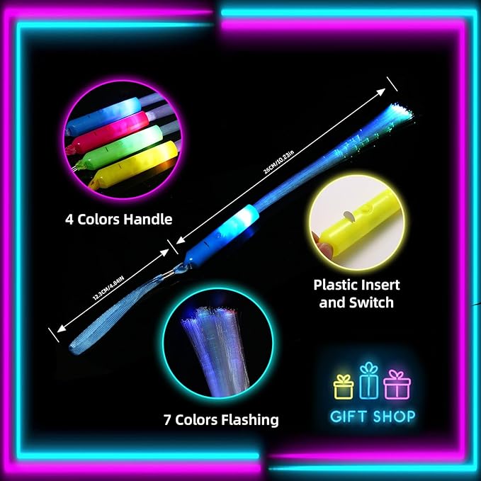 BouQuw 100 Pack Glow Sticks Mardi Gras Party Supplies ,3 Models Flashing Sticks, Fiber Optic Wands Light up Sticks Fit New Years Eve World cup 2026 4th of july Graduations