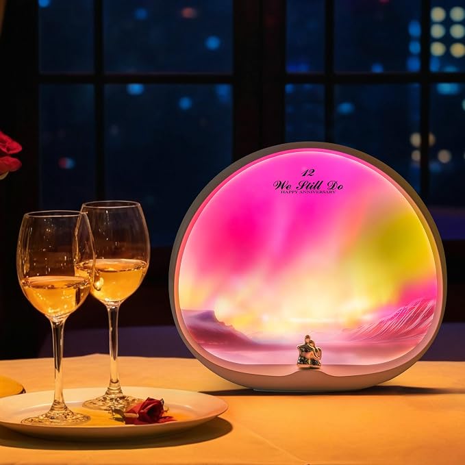 mamre Northern Lights Night Light Touch Dimmable Creative Valentine Christmas Birthday Gift for Him/Her