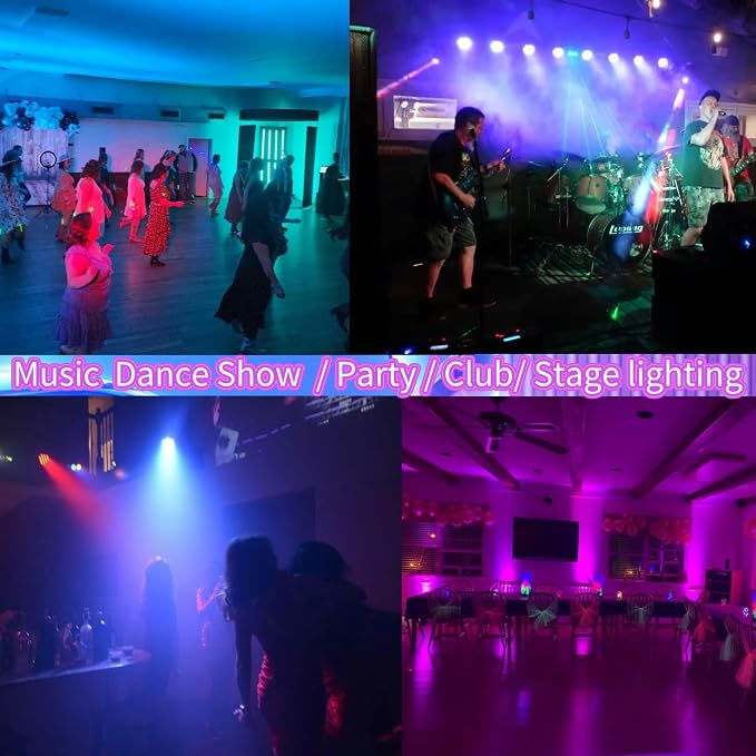 Stage Lights, Dj Party Lights, 36 Led Par Light with Remote & DMX Controlled - 2-Pack-（DJ - Party）