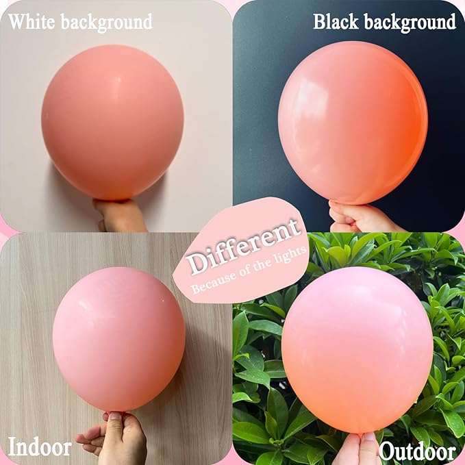Double Stuffed Pink Balloon Arch, Double Pink Balloons Different Sizes 18/12/10/5 Inch,Pastel Pink Balloons Garland for Boho Party, Baby Shower, Birthday, Weddings, Neutral Party Deco(Barely Pink)