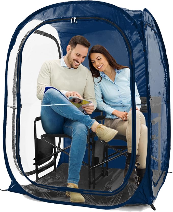 WeatherPod® Pop-Up Sports Tent 1-2 Person – Instant Setup MyPod™ Original Shark Tank All-Weather Shelter for Outdoor Sports, Rain, Wind & Cold