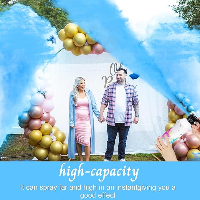 SRG Gender Reveal Fire Extinguisher Color Blaster | 2 Packs Baby Boy Blue Gender Reveal Extinguisher Smoke | Spray for Gender Reveal Decorations & Ideas（Blue）