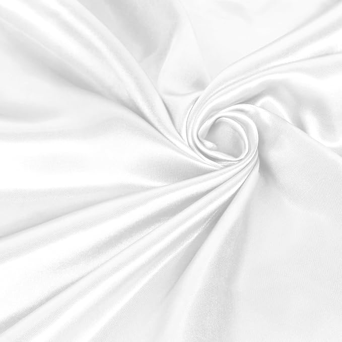 60 Pieces White Satin Napkins 20x20 Inches Satin Cloth Napkins, Square Satin Napkins with Scalloped Edges, Elegant & Silky Table Napkins for Restaurant Banquet Wedding