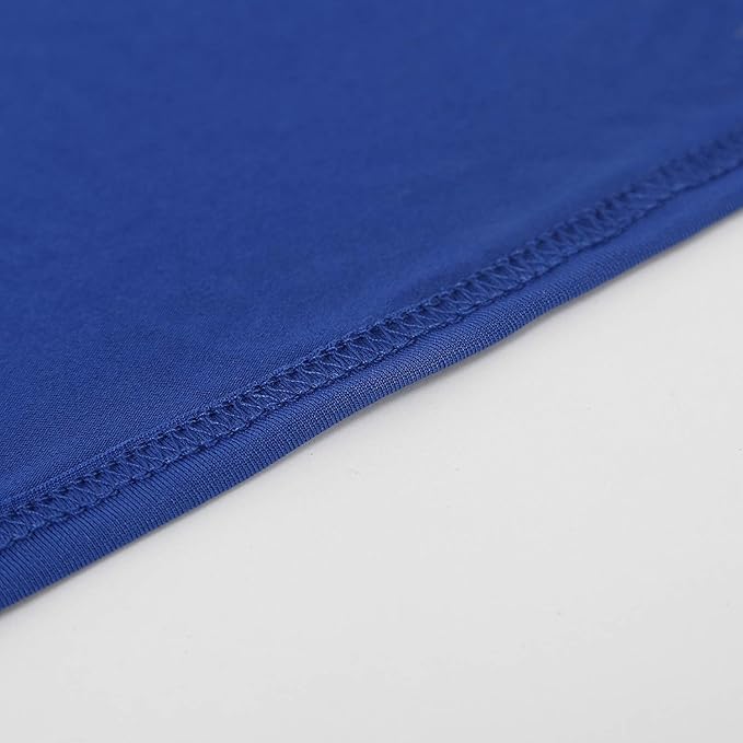 Peomeise 12pcs Stretch Spandex Chair Cover for Wedding Party Dining Banquet Event (Royal Blue, 12)