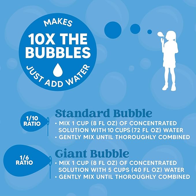 JOYIN 100 Oz Concentrated Bubble Solution (up to 8 Gallon) for Large Party in Summer Celebrations, Party Favor, Bubble Summer Toy, Classroom Prizes, Easter (Orange)