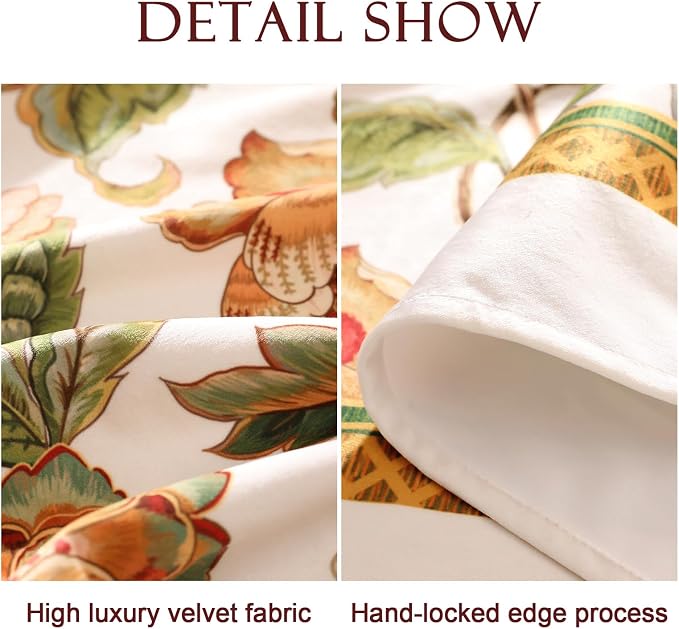 patdrea Vintage French Linen Tablecloth,Rectangular,87"x63"-Santiago A | Elegant Print Table Cloth for Rectangle Table,Colorful Floral Patterned,for Dining Room Tea Party Vender Banquet