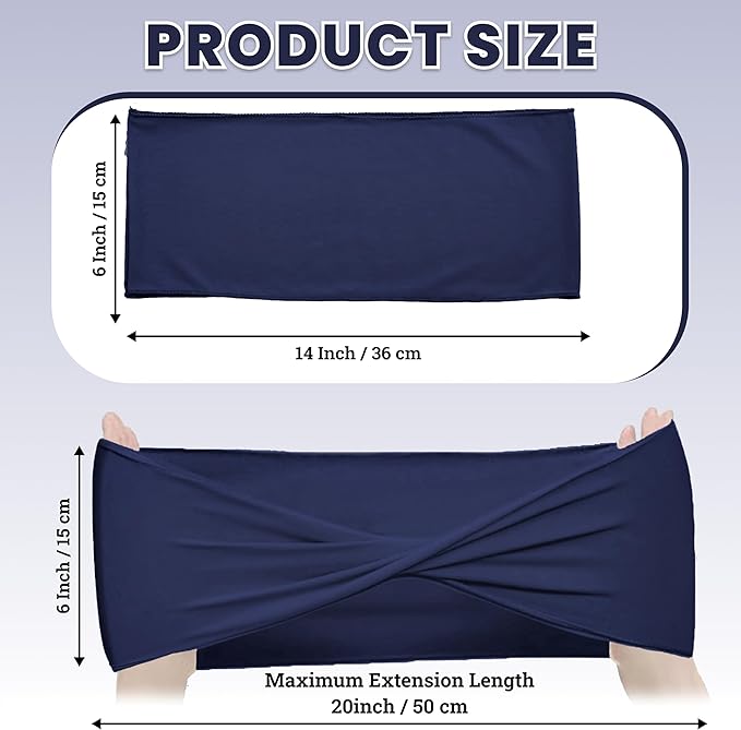 MDS Pack of 250 Spandex Chair Sashes Bows Elastic Stretch Dining Chair Bands Ties Without Slider Buckle Universal fits for Wedding Baby Shower Birthday Party Banquet Event Decoration - Navy Blue