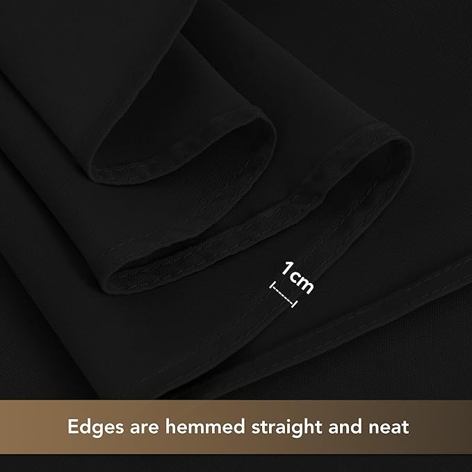 sancua Black Tablecloths for 8 Foot Rectangle Tables, 8 Pack - Washable Polyester Fabric Table Cloth for Wedding Party, Birthday, Banquet Reception, 60x120 Inch