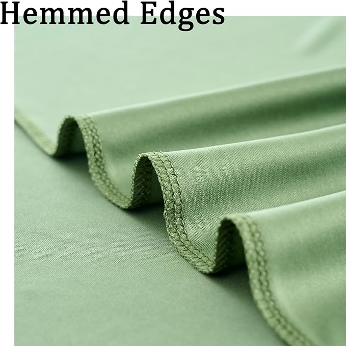 NSSONBEN 40ft x 10ft Wrinkle Free Sage Green Backdrop Curtains for Parties, 8 Panels 5x10ft Thick Fabric Photo Backdrop Drapes for Wedding Party Background Birthday Decoration