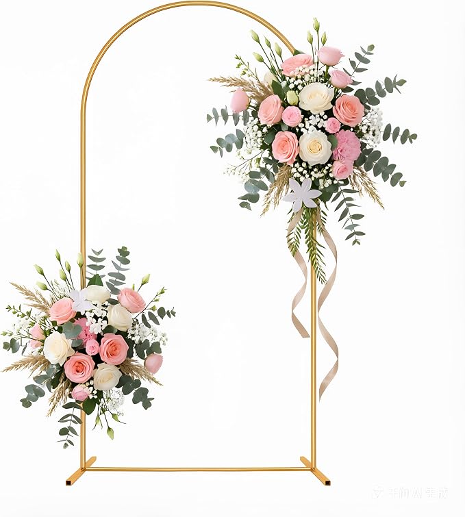 Metal Arch Backdrop Stand for Wedding, Parties, Birthday, Baby Shower, Graduation, Bridal Shower, Garden, Floral, Balloon Decoration (6.6FT)